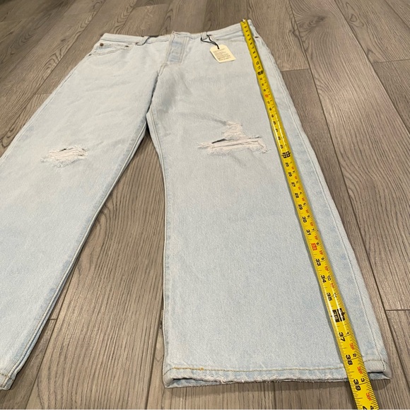NWT Levi's Premium Women’s Ribcage Straight Ankle Button Fly Blue Jeans - 31x27 - Picture 7 of 12